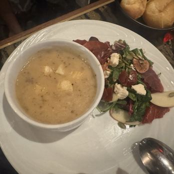 Fogo de Chão - Creamy Mushroom Soup, Arugula & Radicchio Salad - Steakhouses Near Me - New York, New York