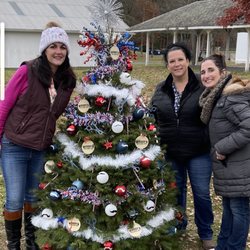 Woody’s Men & Kids Cuts - Alyce*Christine*Emily Decorated our Tree at the Festival of Lights at the West End Fairgrounds in Gilbert.