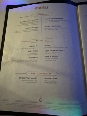 Menu photo 1 CAPS Supper Club & Bar Houston, TX