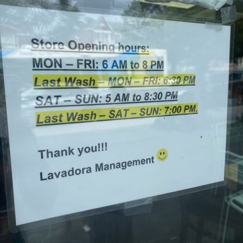 Buanderie Lavadora - Hours posted - Laundromat Near Me - Montreal, Quebec Buanderie Lavadora - Hours posted - Laundromat Near Me - Montreal, Quebec