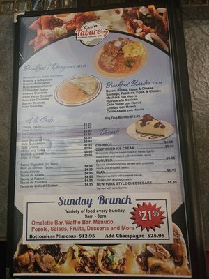 Menu photo 5 Casa Tabares Bakersfield, CA