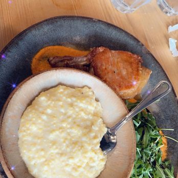 Bearcat CBD - Porkchop plate with grits - Coffee & Tea Near Me - New Orleans, Louisiana