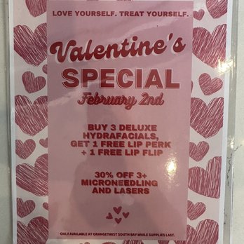 OrangeTwist - South Bay - Always fabulous specials like this one 2/2023 - Medical Spas Near Me - El Segundo, California