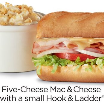 Firehouse Subs - five cheese mac and cheese with a small hook and ladder - Fast Food Near Me - Evans, Georgia Firehouse Subs - five cheese mac and cheese with a small hook and ladder - Fast Food Near Me - Evans, Georgia