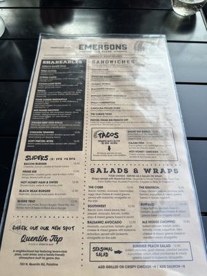 Menu photo 4 Emerson's Ale House Mount Prospect, IL