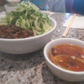 Chinese Dumpling House - The salty noodle and the salty, sour not too hot soup. - Chinese Near Me - Markham, Ontario