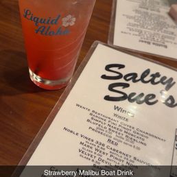 Strawberry Malibu Boat Drink Strawberry Malibu Boat Drink