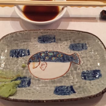 Sushi Bear - 5/8/16 (sun): Super cute puffer plate & house-made wasabi! - Sushi Bars Near Me - Tustin, California