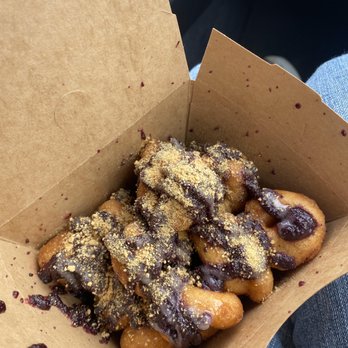 Fredericksburg Mini-Donut Co. - Blueberry lemon donuts - SO GOOD! - Donuts Near Me - Fredericksburg, Texas
