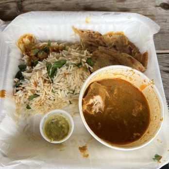 Masala Story - Chicken curry w/ a side of chutney  Spiced lacha - Indian Near Me - Washington, DC, District of Columbia