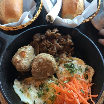Cafe Opla - Opla Vietnam- meatball, grilled pork, two eggs, pickled veggies - Coffee & Tea Near Me - Seattle, Washington