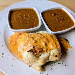 Stuffed seafood flounder