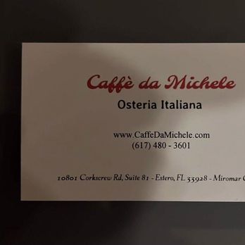 Caffe' da Michele - Address & phone - Italian Near Me - Estero, Florida