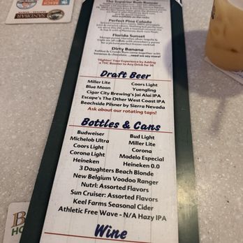 Crabby's Beachside Pavilion - Menu - Seafood Near Me - Clearwater Beach, Florida