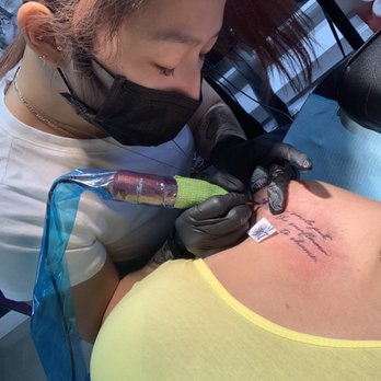 Crush Ink - heejung doing the tattoo :) - Piercing Near Me - Flushing, New York