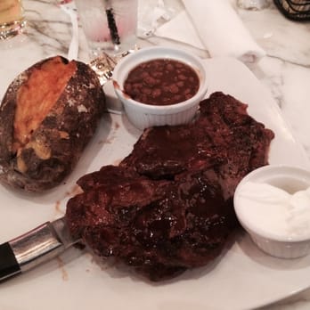 The Beerhouse - Pork steak, baked tater & baked beans - New American Near Me - St. Louis, Missouri