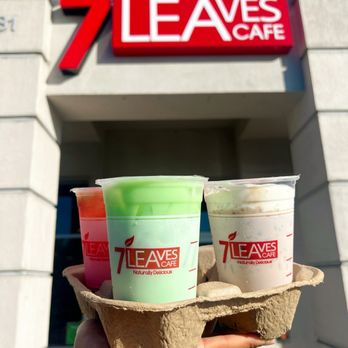 7 Leaves Cafe - Mung Bean, House Special Coffee and Strawberry Hibiscus - Bubble Tea Near Me - San Francisco, California 7 Leaves Cafe - Mung Bean, House Special Coffee and Strawberry Hibiscus - Bubble Tea Near Me - San Francisco, California