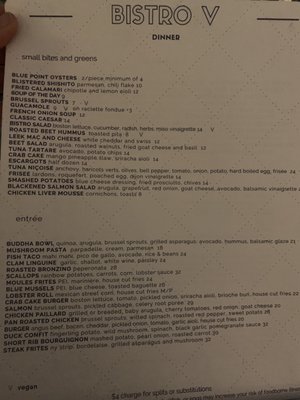 Menu photo 3 Bistro V Greenwich, CT