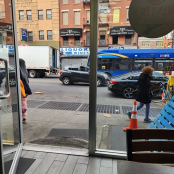 Hunter's Spice Grill - From inside Hunter's Spice Grill (looking out on Fulton st). - Caribbean Near Me - Brooklyn, New York