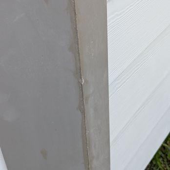 Nisby Home Renovations - Can't make a decent cut, so they just add goop to cover up the botched cut - General Contractors Near Me - Winnipeg, Manitoba Nisby Home Renovations - Can't make a decent cut, so they just add goop to cover up the botched cut - General Contractors Near Me - Winnipeg, Manitoba