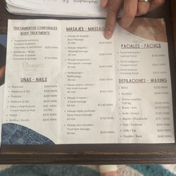 Elements Day Spa - Menu