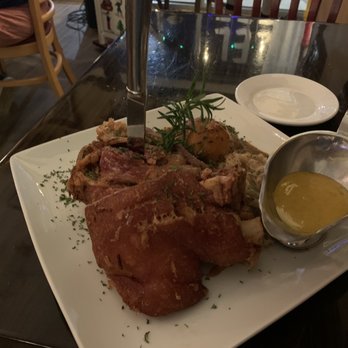 Schnitzel Kitchen - Schweinhaxe with mustard sauce - German Near Me - Sarasota, Florida Schnitzel Kitchen - Schweinhaxe with mustard sauce - German Near Me - Sarasota, Florida