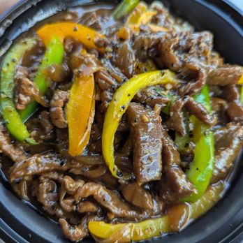 Asia Blue - Black pepper beef rice (spicy!) - Asian Fusion Near Me - Missouri City, Texas