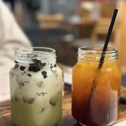 Morris Thai Cuisine - Iced tea and matcha