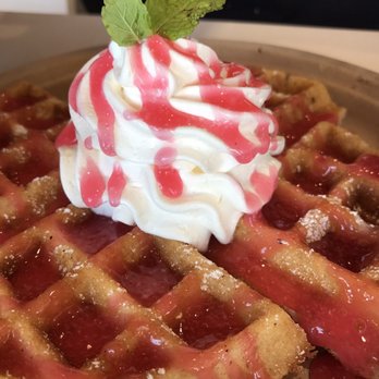 Koa Pancake House - Their famous guava Mochi waffles. - Breakfast & Brunch Near Me - Kapolei, Hawaii Koa Pancake House - Their famous guava Mochi waffles. - Breakfast & Brunch Near Me - Kapolei, Hawaii