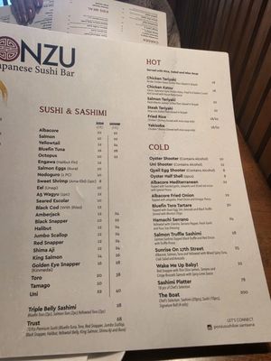 Menu photo 5 Ponzu Sushi Bar Santa Ana, CA
