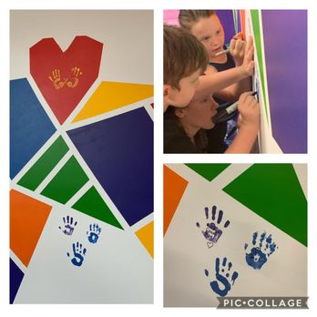 Gymagination - Colors of love with first hand prints - Gymnastics Near Me - Miami, Florida Gymagination - Colors of love with first hand prints - Gymnastics Near Me - Miami, Florida