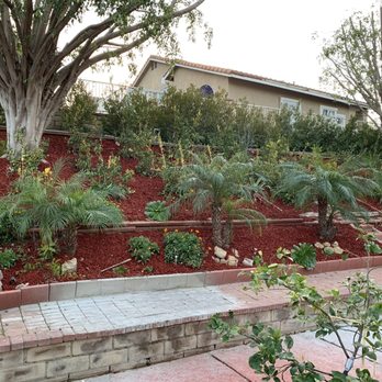 BM Landscaping Services - Red mulch install in chino hills - Landscaping Near Me