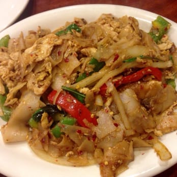 Thai Corner - Pad Kee Mow with Chicken - Thai Near Me - Chino Hills, California Thai Corner - Pad Kee Mow with Chicken - Thai Near Me - Chino Hills, California