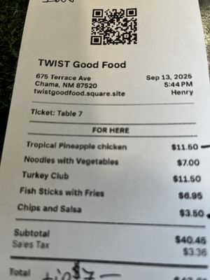 Menu photo 2 Twist Good Food Chama, NM