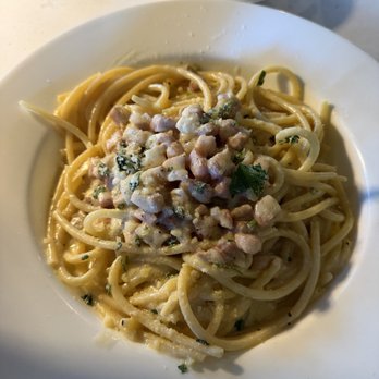 Trattoria Romana - Bucatini Carbonara - Italian Near Me - Lincoln, Rhode Island