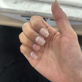 Eco Nails Spa - After soaking and buffing for 30+ minutes, over 3x soak and buff - Nail Salons Near Me - San Leandro, California