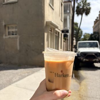 Harken Cafe - Iced Vanilla Latte - Coffee & Tea Near Me - Charleston, South Carolina