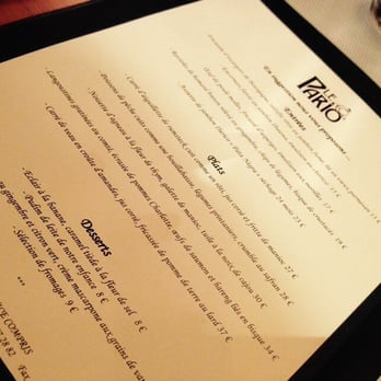 Le Pario - La carte. - French Near Me - Paris, 75