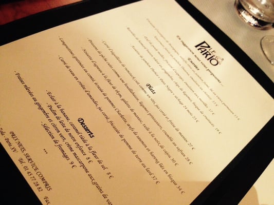Menu photo 1 Le Pario Paris, 75