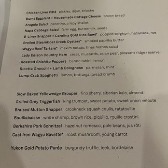 FIG - Menu 111723 - New American Near Me - Charleston, South Carolina