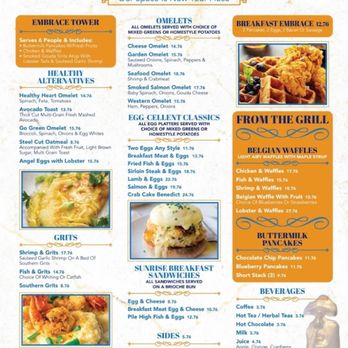 Embrace - Brunch menu - Waffles Near Me - Sicklerville, New Jersey