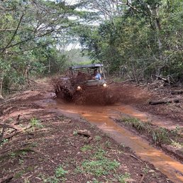 ATV off-roading in the mud