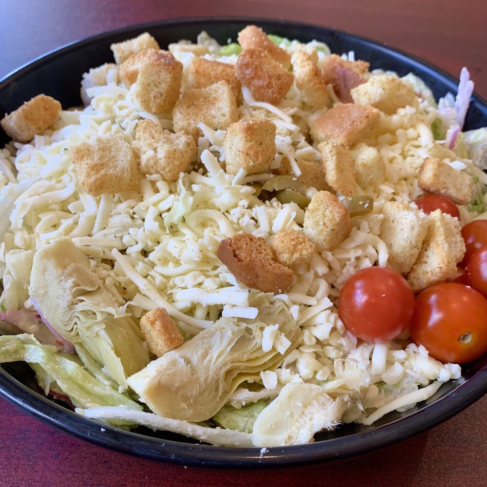 Stef's House Salad was large and could be halved to share. Stef's House Salad was large and could be halved to share.