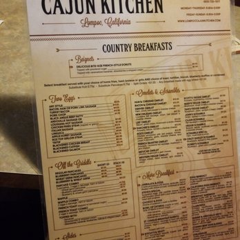 Cajun Kitchen Cafe - Ready for breakfast! - Cajun/Creole Near Me - Lompoc, California
