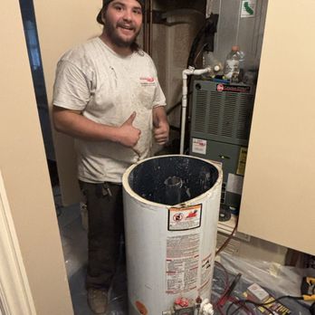 Cornett Plumbing & Heating - Sometimes we have to cut a water heater in halves to get the job done - Plumbing Near Me - Torrance, California Cornett Plumbing & Heating - Sometimes we have to cut a water heater in halves to get the job done - Plumbing Near Me - Torrance, California