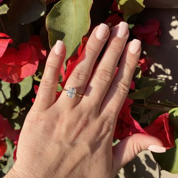 Anye Designs - Michaela ring (moissanite) in 14k yellow and colorless DEF stone. - Jewelry Near Me - Los Angeles, California
