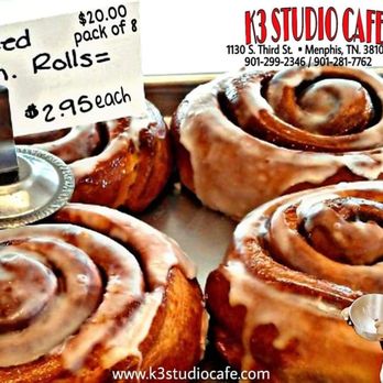 K3 Studio Cafe - cinnamon buns with icing - Desserts Near Me - Memphis, Tennessee K3 Studio Cafe - cinnamon buns with icing - Desserts Near Me - Memphis, Tennessee