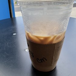 Bayside Cafe - Large iced caramel macchiato extra sweet