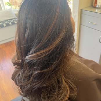 David Perez Salon - Money piece and blowout by David. - Hair Stylists Near Me - Costa Mesa, California David Perez Salon - Money piece and blowout by David. - Hair Stylists Near Me - Costa Mesa, California