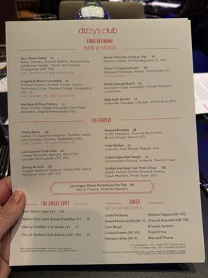 Menu photo 2 Dizzy's Club New York, NY Menu photo 2 Dizzy's Club New York, NY